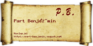 Part Benjámin névjegykártya